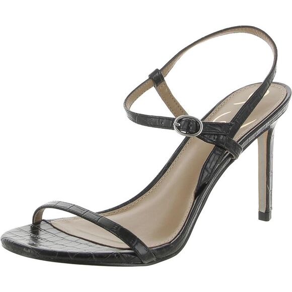 Sam Edelman Womens Doran Black Patent Slingback Heel Sandals  Shoes Used - Picture 4 of 6